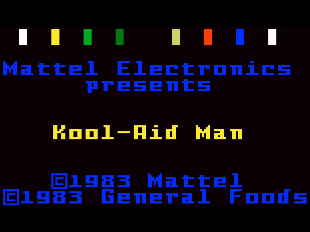 Title Screen of Kool-Aid Man for Intellivision